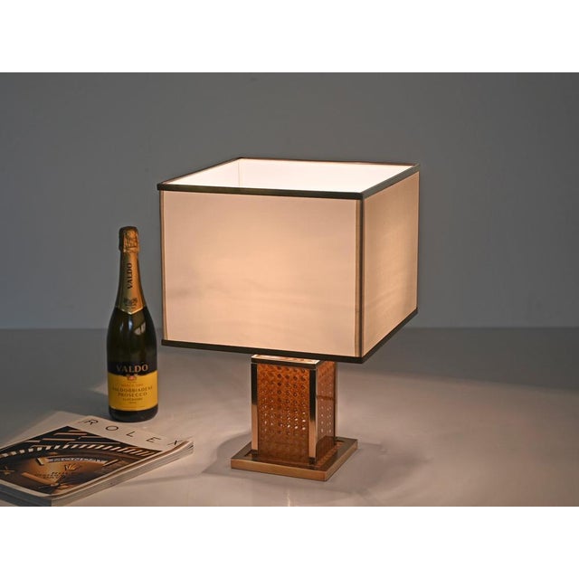 Table Lamp in Vienna Straw and Acrylic Glass, Italy, 1970s For Sale - Image 4 of 13