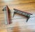 Wood Vintage Pair of Chinoiserie Greek Key Brass and Wood Wall Shelves or Brackets For Sale - Image 7 of 7