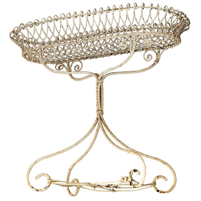 Late 19th Century 19th Century, Antique Victorian Wire Planter Stand For Sale - Image 5 of 9