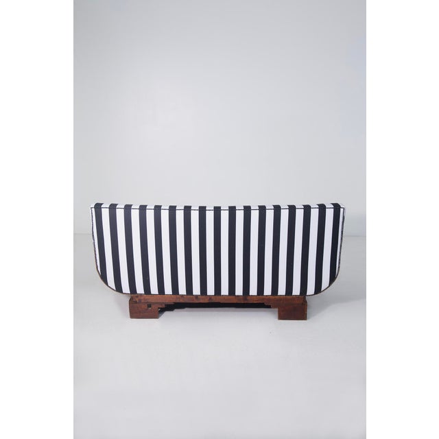 Black Art Deco Italian Settee in the style of Gio Ponti, 1930s For Sale - Image 8 of 18