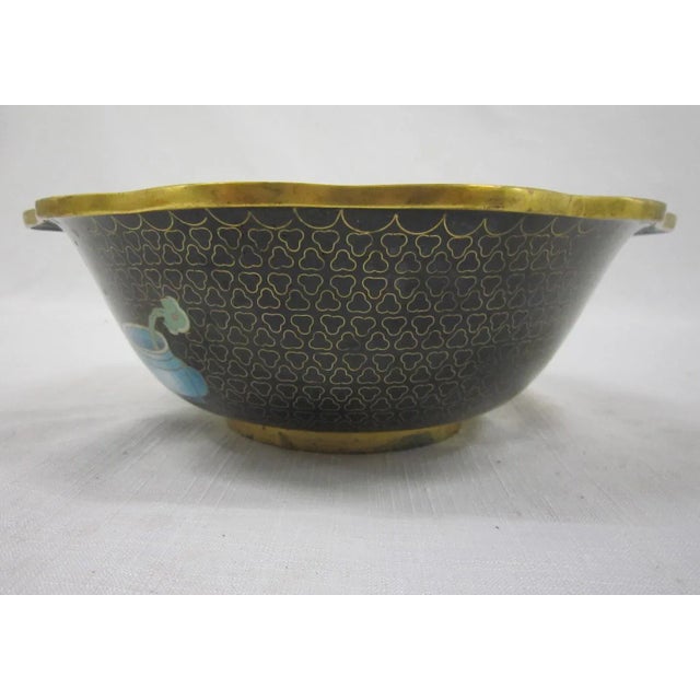 1920's Vintage Chinese Cloisonne Bowl For Sale - Image 6 of 9