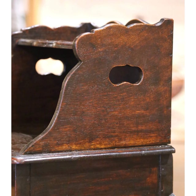 18th Century French Louis XV Carved Oak Nightstand With Drawer For Sale In Dallas - Image 6 of 13