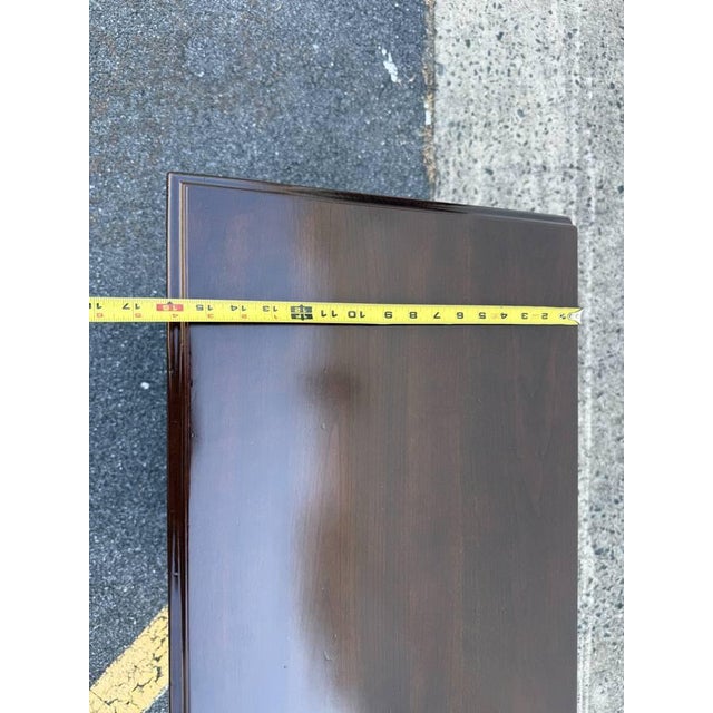 Late 20th Century Pair of Chippendale Style Dark Stained Mahogany Nightstands For Sale - Image 10 of 16