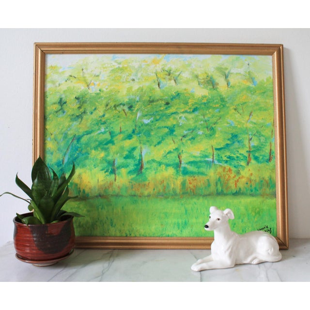 Vintage Signed Original Painting "Summer Breeze" For Sale - Image 9 of 11