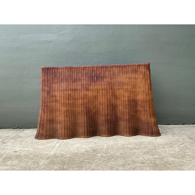 Vintage Woven Rattan Ghost Console Table For Sale - Image 9 of 18