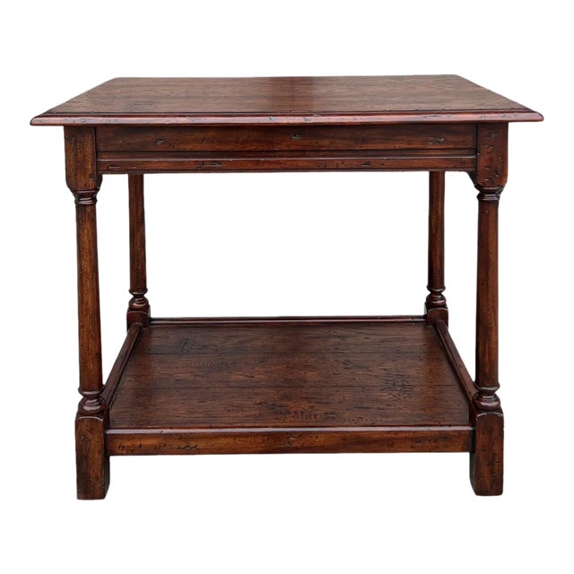 Theodore Alexander Mahogany Side Table For Sale