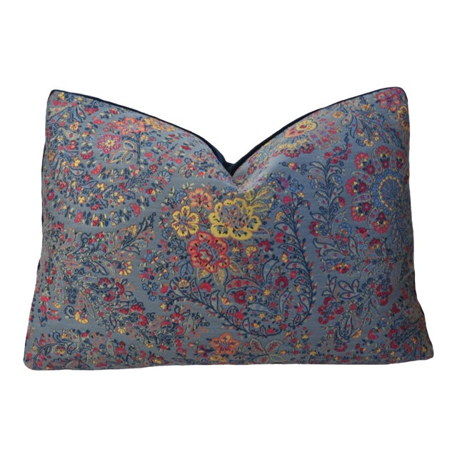 Clarence House Botanical Floral Italian Etro Collection Timandra Feather/Down Pillow For Sale