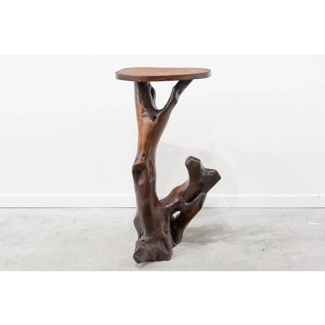 Brown Olive Wood Stand, 1970s For Sale - Image 8 of 8