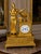 Traditional c.1800 Rouchouze Empire Gilt Bronze Mantel Clock For Sale - Image 3 of 18
