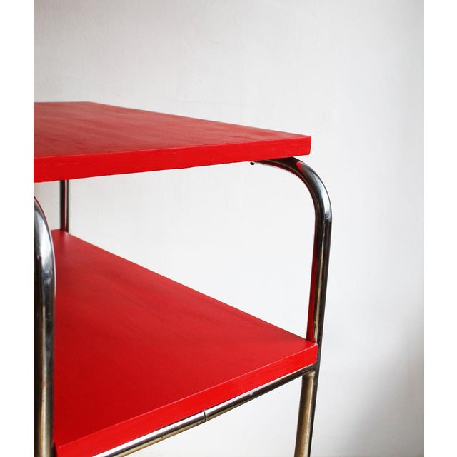 1950s Modernist Tubular Side Table Model R 7 attributed to Slezak, 1930s For Sale - Image 5 of 15