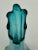 Mid-Century Modern 1950s Vase: Vintage Mid-Century Turquoise Art Glass Tall Vase For Sale - Image 3 of 5