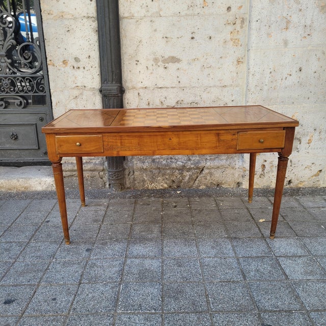 Louis XVI French Backgammon Tric Trac Game Table, 1800 For Sale - Image 9 of 18