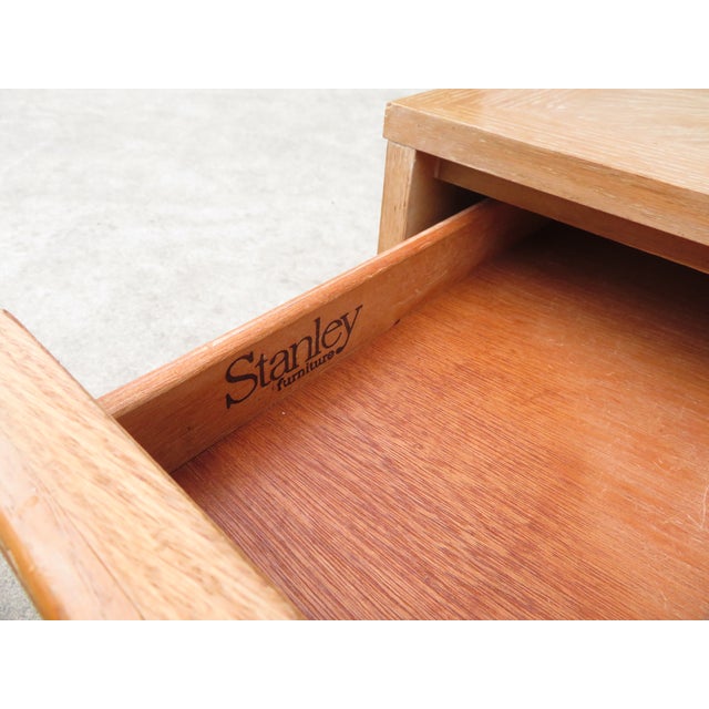Vintage Bamboo / Rattan Coastal Style Side Table by Stanley Furniture For Sale In Seattle - Image 6 of 10