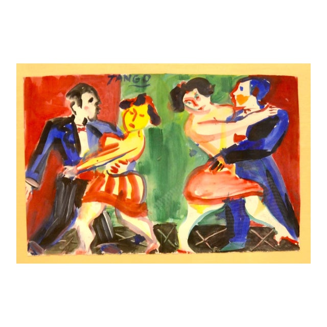 John Grillo Gouache on Paper 'Tango' For Sale