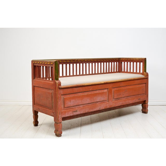 Folk Art Northern Swedish Bench For Sale - Image 4 of 15