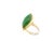 Metal 1970s 14k Yellow Gold Green Jade Cabochon Statement Ring, Size 8 For Sale - Image 7 of 13