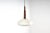 1960s Mid-Century Modern Italian Suspension Lamp in Wood and Frosted Glass, 1960s For Sale - Image 5 of 14
