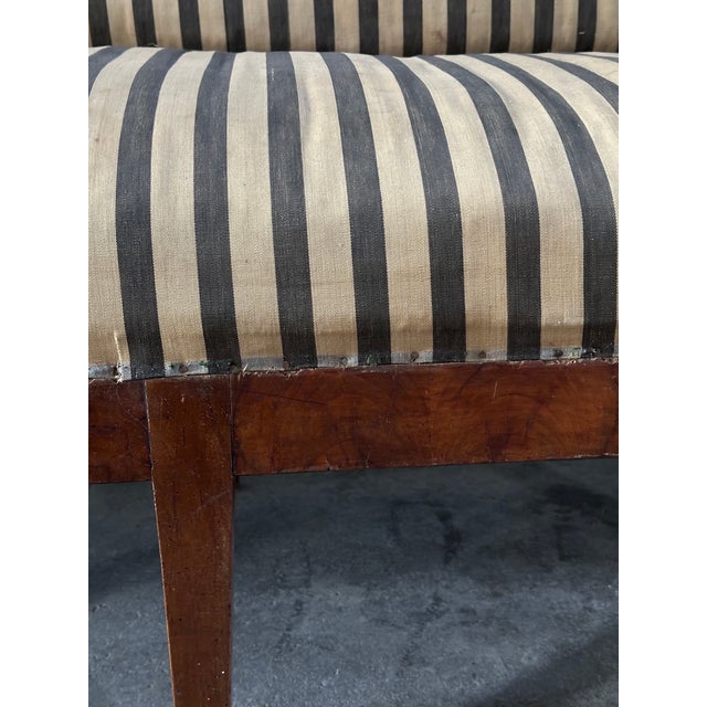 19th Century Walnut Biedermeier Settee For Sale - Image 9 of 11