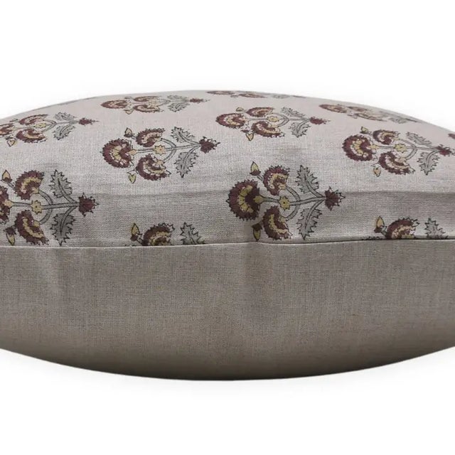 Fabdivine Handmade Block Printed Cushion Cover 22x22 Inch Pure Linen- Traffic Light For Sale - Image 4 of 4