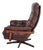 Vintage Nässjö Swivel Armchair in Brown Leather from Gote Mobler For Sale