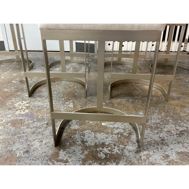 Linen Uttermost Ivanna Counter Stools, Set of Seven For Sale - Image 8 of 12