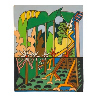 1960s Larry Connatser Modern Landscape Painting For Sale