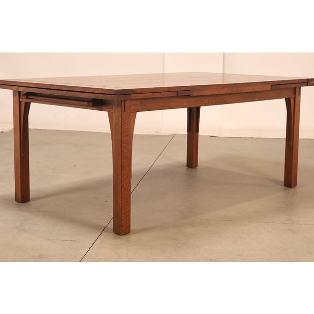 Stickley Mission Collection Oak Extendable Dining Table For Sale - Image 10 of 18