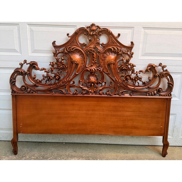 This antique hand carved wood headboard is perfect to spruce up your Queen size bed! Holes have been added for easy...