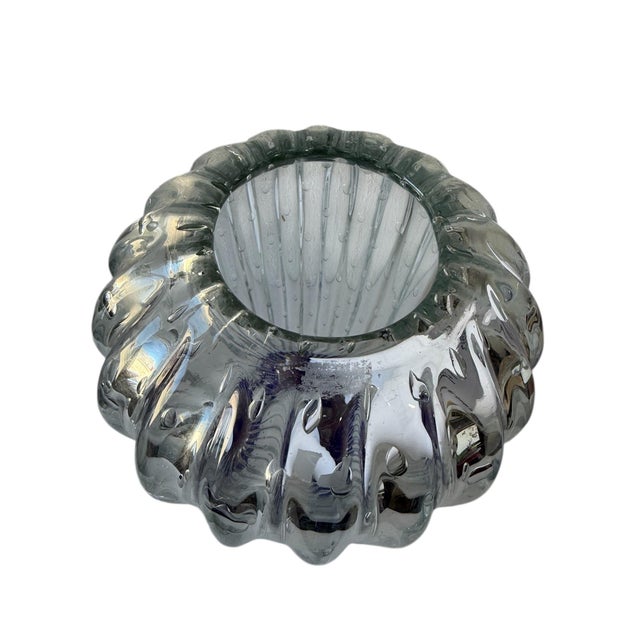Livio Seguso, Seguso Murano Italian Art Glass Cobalt Gold Aventurine Footed Vase Sculpture For Sale - Image 13 of 18