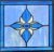 Mid-Century Modern '80s Victorian Style Stained Glass Panel in Wood Frame For Sale - Image 3 of 5