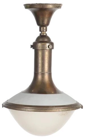 Bauhaus Pentant Light in Brass by Goerz, 1930s