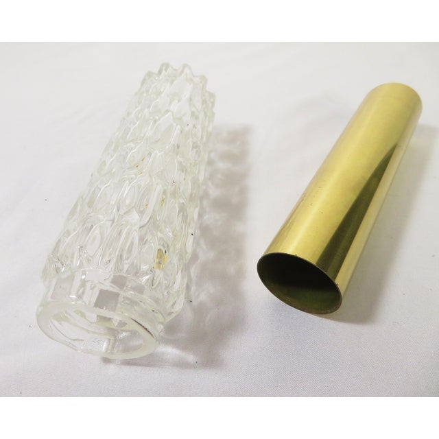 Mid Century Brass & Glass Chandelier ~ Hanging Lamp ~ Sciolari Murano Style For Sale - Image 9 of 18