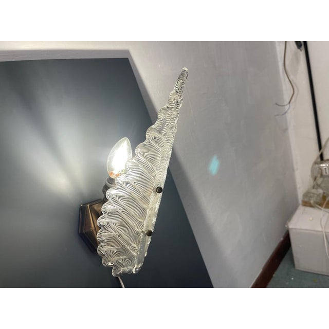 1950s Murano Glass Sconces from Barovier, 1950s, Set of 3 For Sale - Image 5 of 11