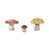 Mid 20th Century Set of Three American Midcentury Painted Concrete Mushroom Garden Ornaments For Sale - Image 5 of 12
