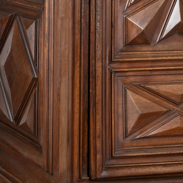 Early 19th Century French Single Door Carved Walnut Armoire Cabinet For Sale - Image 10 of 16