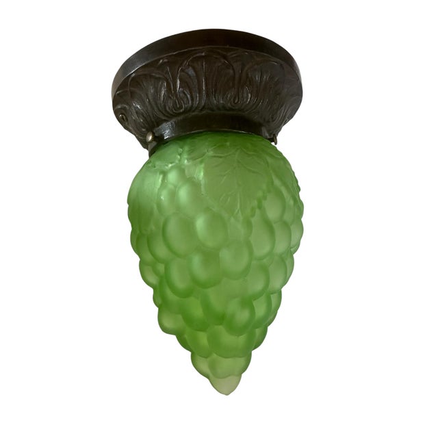 How fun would these be in your kitchen or wine cellar! Green glass in the shape of grape clusters pair perfectly with...