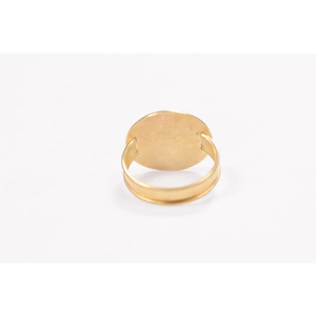 21 Karat Ring W/ Bronze Coin Portrait, Size 7.75 For Sale - Image 10 of 10