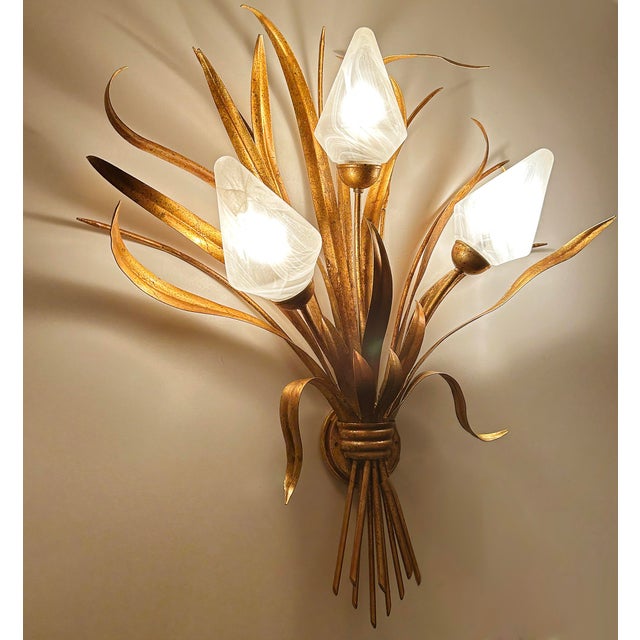 Gold Vintage Wall Light in Glass from Kögl For Sale - Image 8 of 18