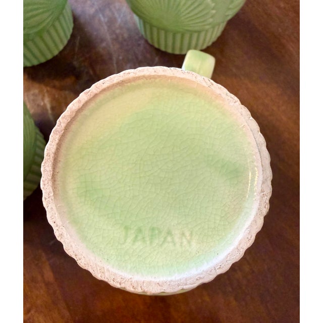 Jade Mid 20th Century Jadeite Green Style Stacking Mugs For Sale - Image 8 of 12