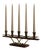 Vintage Candleholder in Wood and Brass, 1970s For Sale