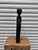 African Vintage Hand-Carved Wooden African Tribal Figurine Depicting a Man Playing a Drum, Crafted From Dense Hardwoods Like Ebony For Sale - Image 3 of 12