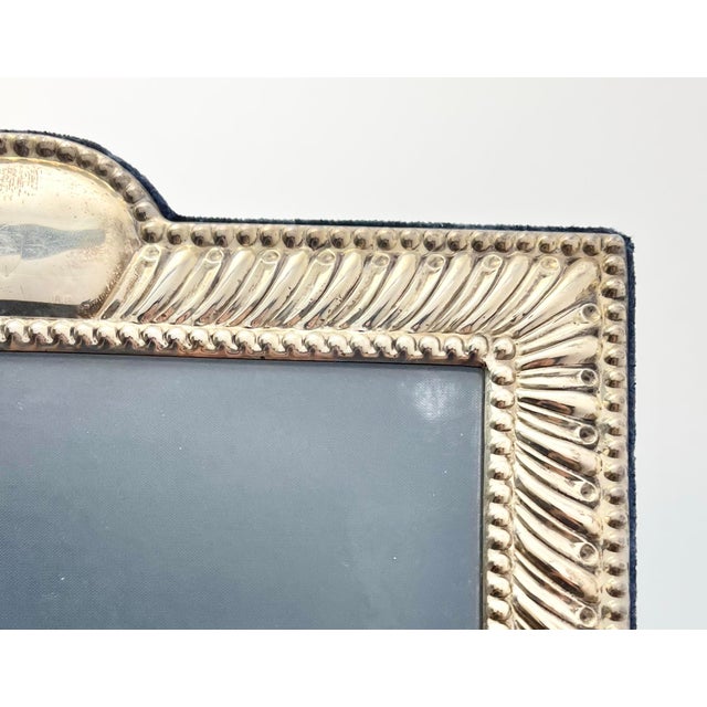 English 1974 Carr’s of Sheffield .925 Sterling Silver Hallmarked Picture Frame For Sale - Image 3 of 10
