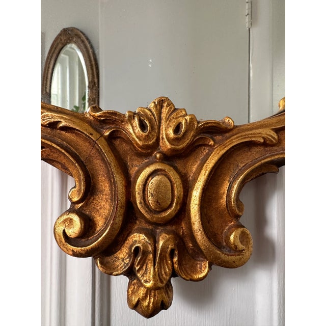 Glass 1930s French Guilt Mirror For Sale - Image 7 of 7