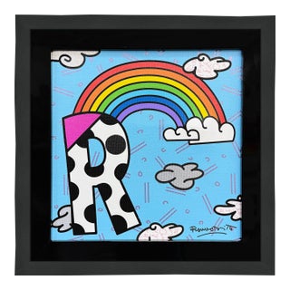 Romero Britto, the Letter "R" by Romero Britto, Hand Signed, Pop Art, Framed, 2018 For Sale