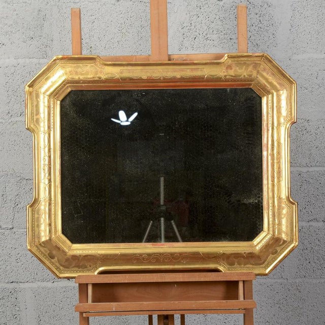 Golden Mirror in Gilded Wood For Sale - Image 3 of 10