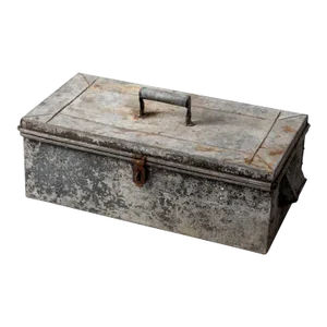 Antique Galvanized Metal Tool Box