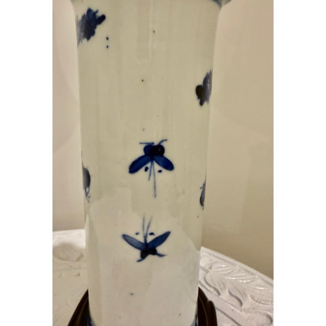 Late 19th Century Chinese Blue and White Small Porcelain Lamps - Pair For Sale In Phoenix - Image 6 of 11