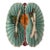 Antique French Lunéville Barbotine Majolica Turquoise Asparagus Platter For Sale