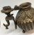 Metal Antique Solid Bronze Tibet Bird Cover Wine Pot For Sale - Image 7 of 11