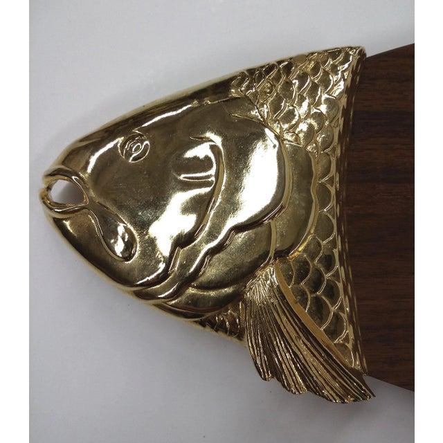 Wood Ted Arnold Wood & Gold Serving Platter For Sale - Image 7 of 12
